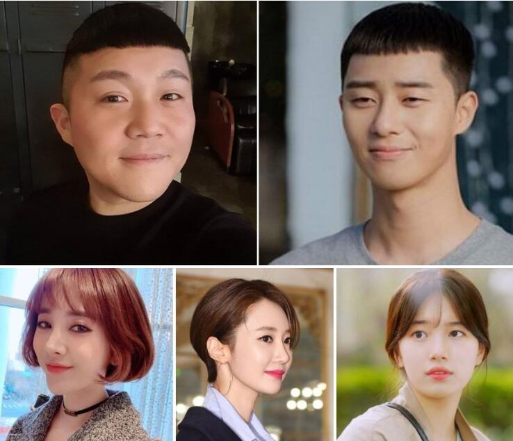 据说他们对在韩国发型也有流行趋势这一点感到新奇.