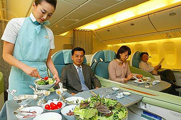 大韩航空头等舱的"飞机餐"是什么样的