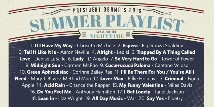 奥巴马也爱音乐：看看总统的歌单有哪些？
