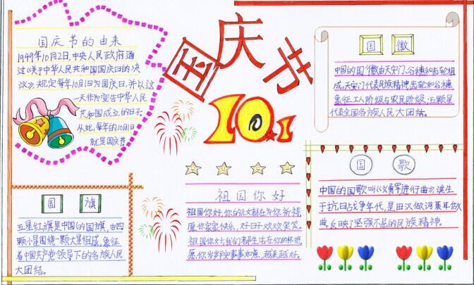 2016欢度国庆节的手抄报图片 2016欢度国庆节的手抄报图片