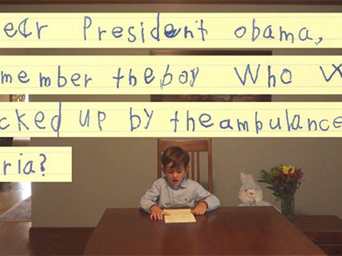英语翻译_6岁男孩致信奥巴马:想给小难民一个