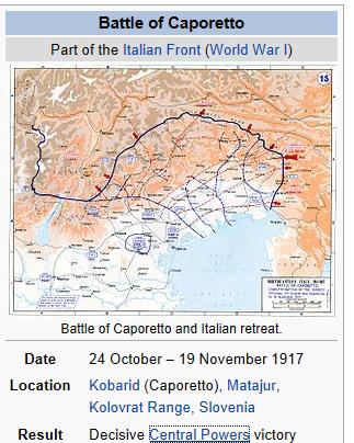 答案:prima guerra mondiale 历史知识小课堂:卡波雷托战役是1917年10