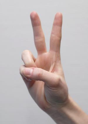 v字手势图片_纵览新闻