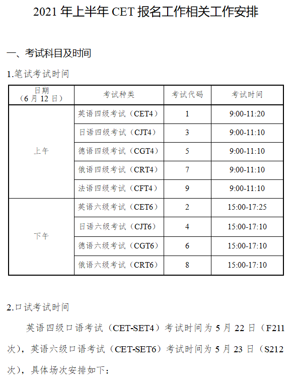 贵州省2021年上半年英语六级考试报名通知!