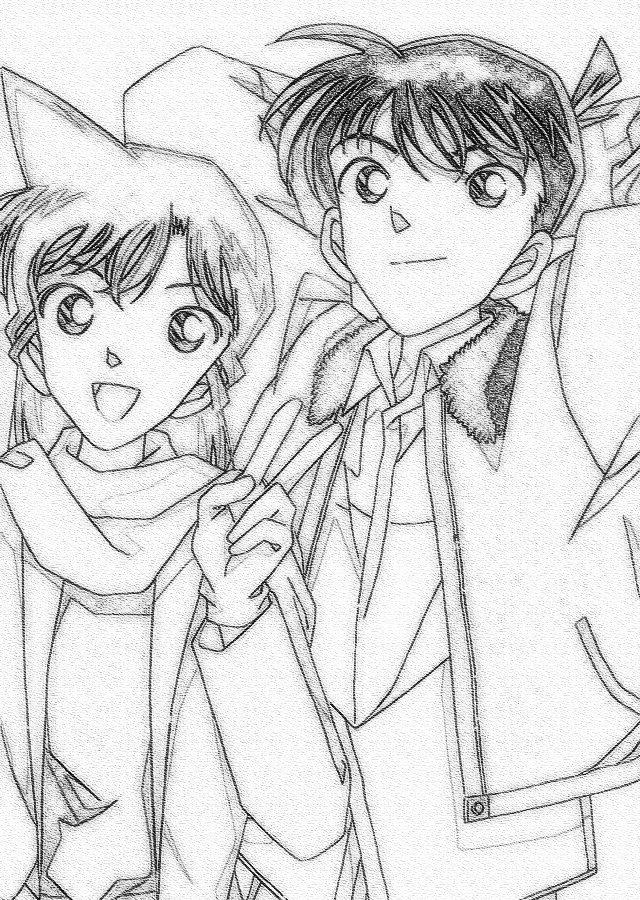 柯南素描简笔图片展示