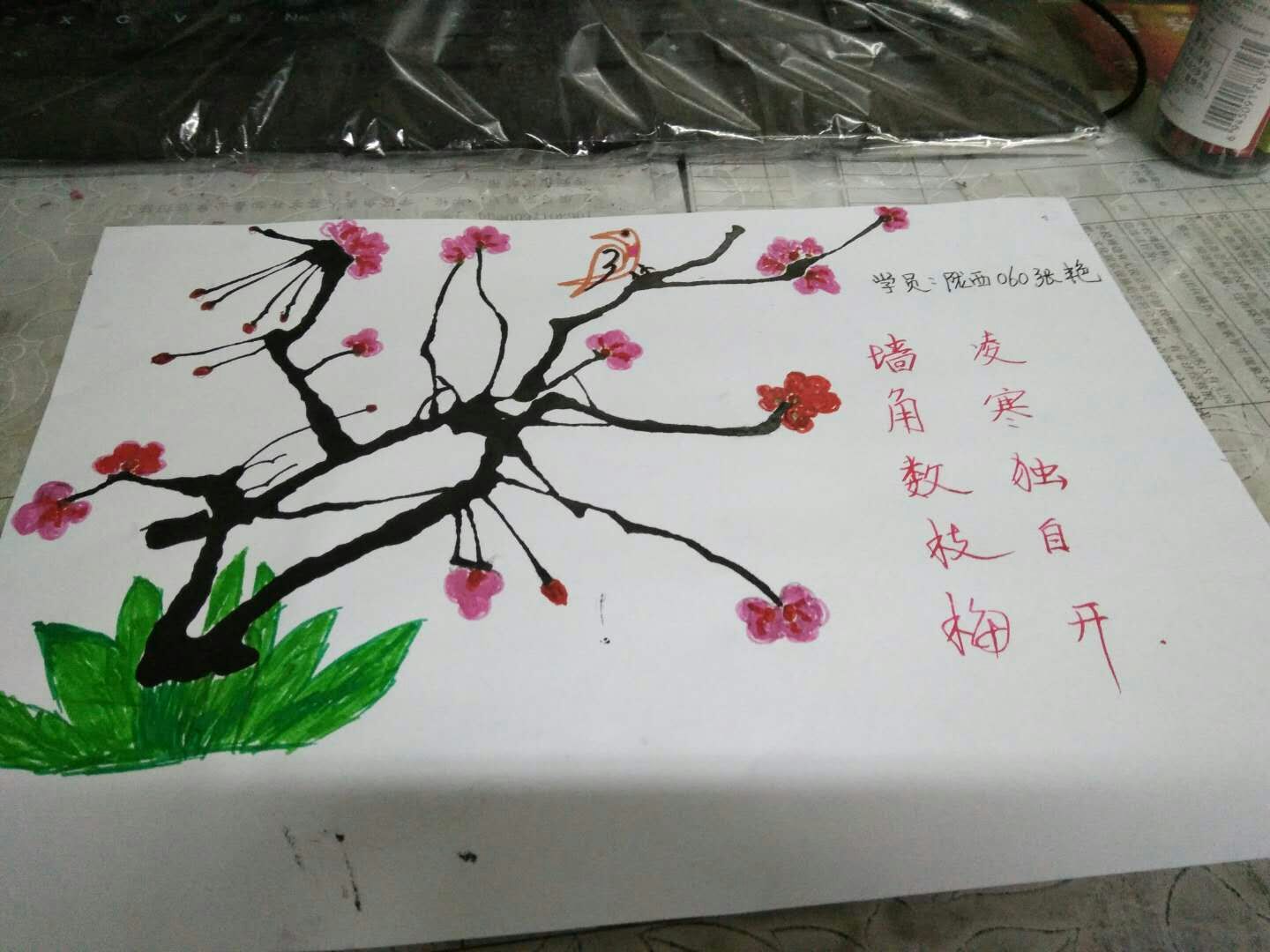 现在的学校也没有美术老师,只能在网上下载简笔画,让学生模仿