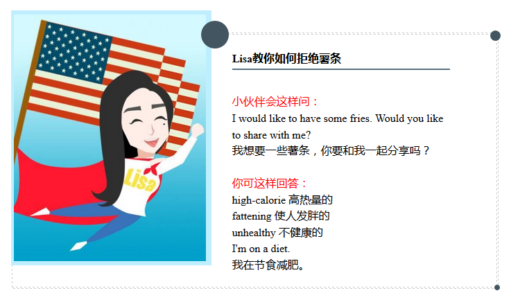 今天我学完了《和Lisa走遍美国》第3课，在纽约，变美食家！