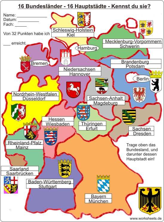 德国16个联邦州图片