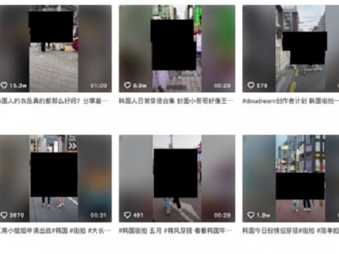 抖音韩国街拍视频引韩网热议