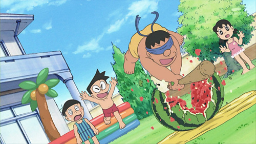 日本夏日特色:"打西瓜"游戏玩法