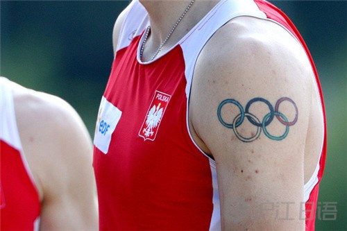 奥运五环纹身翅膀图片