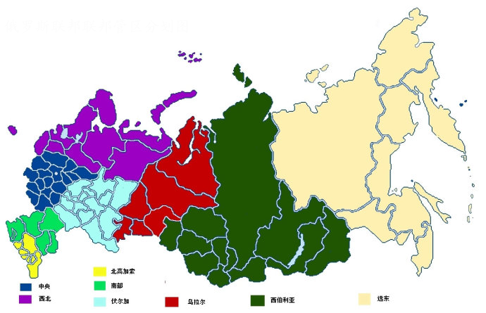 俄罗斯地区划分图片