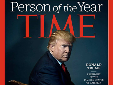 川普当选时代周刊2016年度人物：美国人民已疯