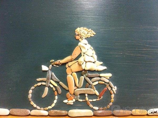 来自父亲和儿子的石头艺术品