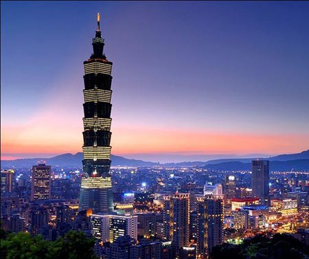 著名台湾摩天大楼台北101是台湾最高的建筑