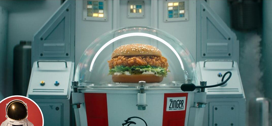 双语：肯德基往太空发射了一个汉堡