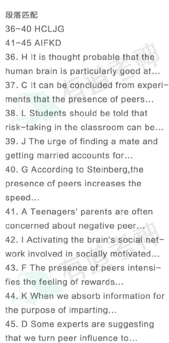 2018年6月英语六级答案发布【试卷二】(完整