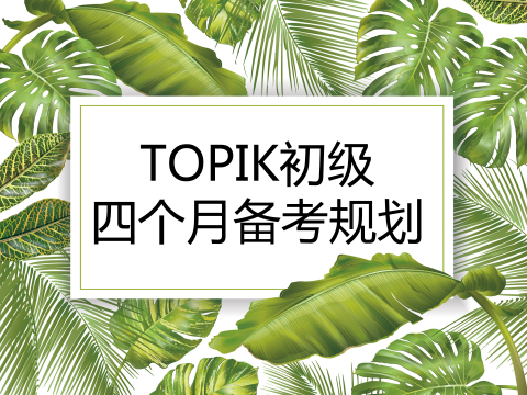 TOPIK I 初级四个月详细备考规划