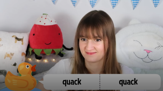 鸭子的叫声(英语:quack?,德语:quack) 活捉一只可爱的小黄鸭.