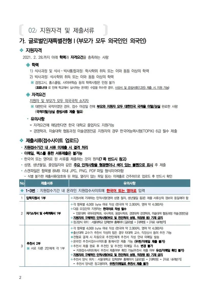 韩国首尔大学研究生申请条件
