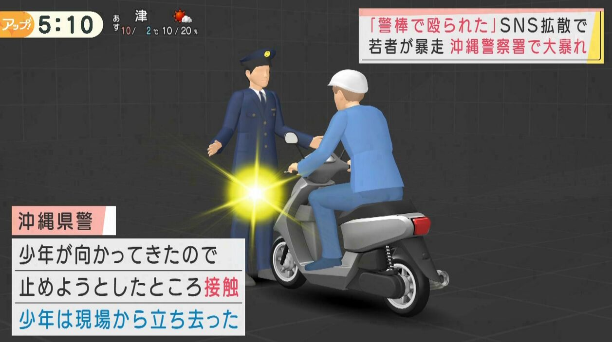 商务日语 冲绳警察接触高中生致失明事件调查结果公布 警棒测出dna 沪江日语