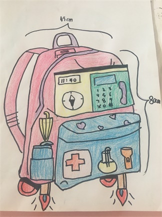 高川乡小学五六年级美术作品《我的书包》